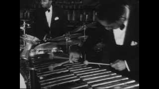 Link to Video | modern jazz, black-and-white photographic film, black-and-white photography, performance, 1960, musician, Modern Jazz Quartet, jazz, Modern Jazz Quartet concert