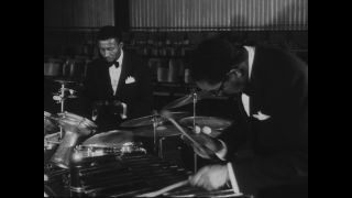 Link to Video | modern jazz, black-and-white photographic film, black-and-white photography, performance, 1960, musician, Modern Jazz Quartet, jazz, Modern Jazz Quartet concert