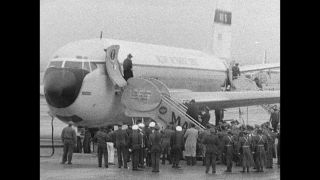 Link to Video | state visit, Spain, head of state, 1959, black and white, Dwight D. Eisenhower