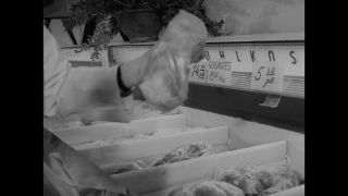Link to Video | retail, supermarket, shop, consumer, Madrid, Spain, 1961, black and white