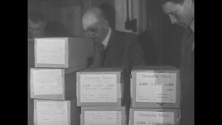 Link to Video | post–World War II era, money, Reichsmark, Deutsche Mark, Western Germany, Germany, currency reforms in Germany since 1871, Rentenmark, monetary reform, currency
