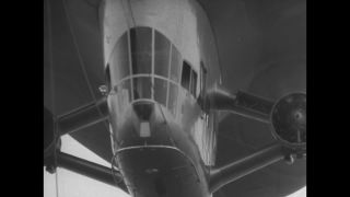 Link to Video | airship, Akron-class airship, United States of America, black and white