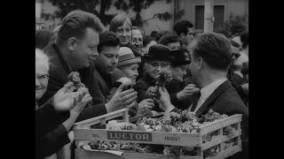 Link to Video | occurrence, historical event, Germany, state visit, May 1, 1965, capital city, Bonn, personality, black and white, Elizabeth II