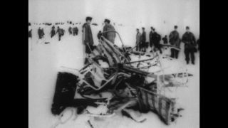 Link to Video | Alps, rescue operation, Germany, 1965, misfortune, avalanche, black and white