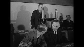 Link to Video | post–World War II era, June, History of Germany (1945–1990), Münchener Ministerpräsidentenkonferenz, Munich, Germany, June 5, 1947, convention, politics, black and white