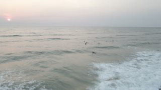 Link to Video | July, Landes, summer, surfer, France, sea, wind wave, sunset, leisure, color, 4K resolution, Landes, liquid water, Charente-Maritime, sport, wave, horizon, aerial shot, 2022, human, Sun, evening, Atlantic Ocean