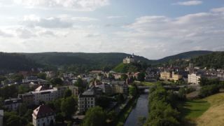 Link to Video | Thuringia, Germany, color, historic building, Europe, aerial shot, Greiz, Central Germany, day, eastern Germany