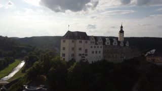 Link to Video | Thuringia, Germany, color, historic building, Europe, aerial shot, Greiz, Central Germany, day, eastern Germany