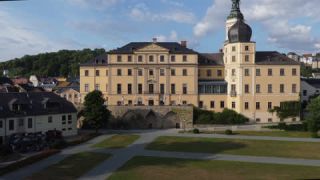 Link to Video | Thuringia, Germany, color, historic building, Europe, aerial shot, Greiz, Central Germany, day, eastern Germany