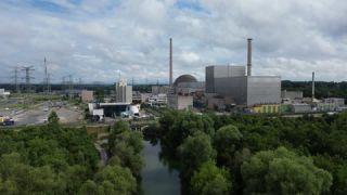 Link to Video | energy, nuclear power plant, Germany, energy industry, color, 4K resolution, Europe, aerial shot, Philippsburg Nuclear Power Plant