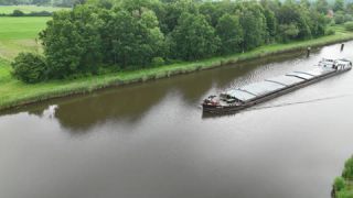 Link to Video | national waterways in Germany, Schleswig-Holstein, canal, waterway, Germany, color, 4K resolution, water, high-angle shot, Europe, aerial shot, Elbe–Lübeck Canal