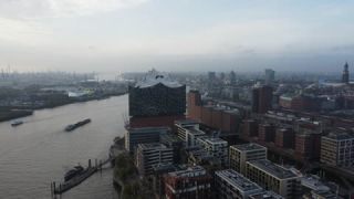 Link to Video | Hamburg, October, autumn, HafenCity, Germany, color, Europe, Northern Germany, aerial shot, 2022, day, Hanseatic city