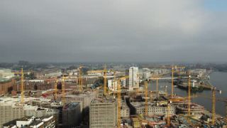 Link to Video | Hamburg, October, autumn, HafenCity, Germany, color, Europe, Northern Germany, aerial shot, 2022, day, Hanseatic city