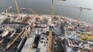 Link to Video | Hamburg, October, autumn, HafenCity, Germany, color, Europe, Northern Germany, aerial shot, 2022, day, Hanseatic city