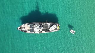 Link to Video | ship, tourist destination, maritime transport, sea, color, water, liquid water, tourism region, Greece, Mediterranean Sea, Mediterranean Basin