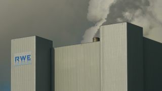 Link to Video | energy sector, smoke, electricity supply, energy supply, energy company, RWE Power, RWE, power station, Germany, cooling tower, Central Europe, Neurath Power Station, Grevenbroich, Europe, particulates, lignite-fired power station, pollution, industrial sector