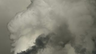 Link to Video | energy sector, smoke, electricity supply, energy supply, energy company, RWE Power, RWE, power station, Germany, cooling tower, Central Europe, Neurath Power Station, Grevenbroich, Europe, particulates, lignite-fired power station, pollution, industrial sector