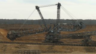 Link to Video | North Rhine-Westphalia, Braunkohle, energy supply, RWE, power station, excavator, Germany, quarry, extraction, Rhenish lignite mining area, coal, Central Europe, Hambach surface mine, pollution, surface mining, industrial sector, lignite mining