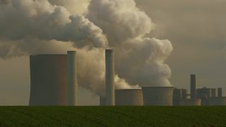 Link to Video | energy, North Rhine-Westphalia, industrial building, smoke, energy supply, power station, Germany, cooling tower, Rhenish lignite mining area, Central Europe, Grevenbroich, particulates, energy generating station, pollution, Schornstein