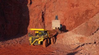 Link to Video | Geology, Rhineland-Palatinate, stone quarry, Taben-Rodt, excavator, Germany, manufacturing, quarry, mining and quarrying, mining company, mineral extraction, mining operations, dump truck, aerial shot, nonmetallic minerals industry, commercial vehicle, loading, industrial sector, mine, Trier-Saarburg