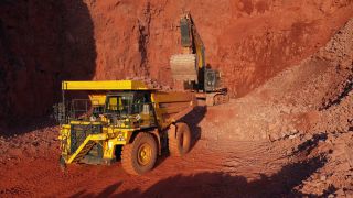 Link to Video | Geology, Rhineland-Palatinate, stone quarry, Taben-Rodt, excavator, Germany, manufacturing, quarry, mining and quarrying, mining company, mineral extraction, mining operations, dump truck, aerial shot, nonmetallic minerals industry, commercial vehicle, loading, industrial sector, mine, Trier-Saarburg