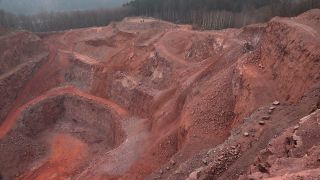 Link to Video | Geology, Rhineland-Palatinate, stone quarry, Taben-Rodt, Germany, manufacturing, quarry, mining and quarrying, mining company, mineral extraction, mining operations, nonmetallic minerals industry, industrial sector, mine, Trier-Saarburg