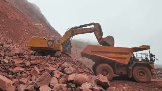 Link zum Video | Geologie, Rheinland-Pfalz, Steinbruch, Taben-Rodt, Deutschland, produzierende Industrie, Tagebau, Montanindustrie, Bergbauunternehmen, Abbau, Abbauproduktion, Steine- und Erden-Industrie, Industrie, Bergwerk, Landkreis Trier-Saarburg