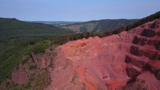 Link to Video | Geology, Rhineland-Palatinate, stone quarry, Taben-Rodt, Germany, manufacturing, quarry, mining and quarrying, mining company, mineral extraction, mining operations, nonmetallic minerals industry, industrial sector, mine, Trier-Saarburg