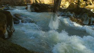 Link to Video | Rhineland-Palatinate, winter, Irreler Wasserfälle, Eifel, Germany, ice, season, Kalt, watercourse, shore, stream, icicle, Irrel, natural watercourse, brook, nature, sculpture