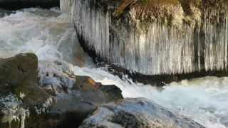 Link to Video | Rhineland-Palatinate, winter, Irreler Wasserfälle, Eifel, Germany, ice, season, Kalt, watercourse, shore, stream, icicle, Irrel, natural watercourse, brook, nature, sculpture
