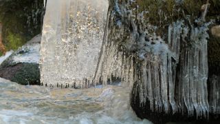 Link to Video | Rhineland-Palatinate, winter, Irreler Wasserfälle, Eifel, Germany, ice, season, Kalt, watercourse, shore, stream, icicle, Irrel, natural watercourse, brook, nature, sculpture