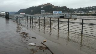 Link to Video | national waterways in Germany, February, Rhineland-Palatinate, waterway, natural phenomenon, Moselle, Germany, water, high tide, Koblenz, river, 2021, natural watercourse, main stream, Rhine, natural disaster, flood