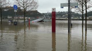 Link to Video | national waterways in Germany, February, Rhineland-Palatinate, waterway, natural phenomenon, Moselle, Germany, water, high tide, Koblenz, river, 2021, natural watercourse, main stream, Rhine, natural disaster, flood