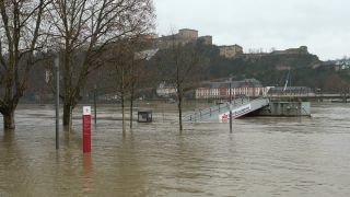Link to Video | national waterways in Germany, February, Rhineland-Palatinate, waterway, natural phenomenon, Moselle, Germany, water, high tide, Koblenz, river, 2021, natural watercourse, main stream, Rhine, natural disaster, flood