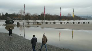 Link to Video | national waterways in Germany, February, Rhineland-Palatinate, waterway, natural phenomenon, Moselle, Germany, water, high tide, Koblenz, river, 2021, natural watercourse, main stream, Rhine, natural disaster, flood