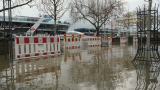 Link to Video | national waterways in Germany, North Rhine-Westphalia, waterway, Germany, Western Europe, Central Europe, high tide, Cologne, river, Europe, main stream, Rhine, natural disaster, flood