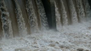 Link to Video | Rhineland-Palatinate, body of water, Saar, Germany, fluid flow, water, waterfall, barrage, river, Europe, Serrig, nature, flood, Trier-Saarburg