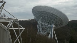 Link to Video | planetary science, North Rhine-Westphalia, astronomical observatory, space telescope, Eifel, space exploration, Germany, research station, Bad Münstereifel, space radio station, Central Europe, telescope, space sciences, Effelsberg 100-m Radio Telescope, Effelsberg
