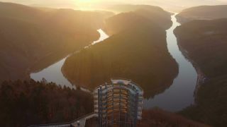 Link to Video | Cloef, Saarland, Orscholz, meander, Germany, Treetop path Saarschleife, river, Saarschleife, Mettlach, nature