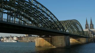 Link to Video | national waterways in Germany, North Rhine-Westphalia, Germany, Cologne, river, Cologne Cathedral, Europe, main stream, Rhine, Cologne Government Region