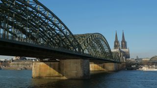 Link to Video | national waterways in Germany, North Rhine-Westphalia, Germany, Cologne, river, Cologne Cathedral, Europe, main stream, Rhine, Cologne Government Region