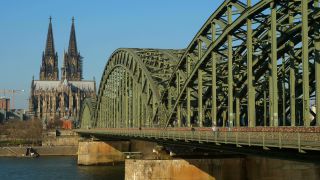 Link to Video | national waterways in Germany, North Rhine-Westphalia, Germany, Cologne, river, Cologne Cathedral, Europe, main stream, Rhine, Cologne Government Region
