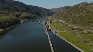 Link to Video | cargo ship, Rhineland-Palatinate, transport, cargo shipping, Saar, maritime transport, Germany, Serrig, transport