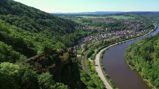 Link to Video | bird's-eye view, Germany, Saarland, aerial shot, Mettlach