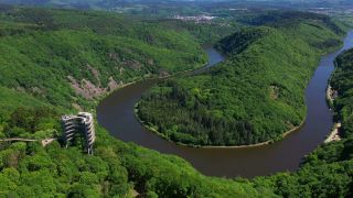 Link to Video | bird's-eye view, Germany, Saarland, aerial shot, Mettlach