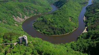 Link to Video | bird's-eye view, Germany, Saarland, aerial shot, Mettlach