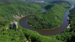 Link to Video | bird's-eye view, Germany, Saarland, aerial shot, Mettlach