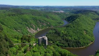 Link to Video | bird's-eye view, Germany, Saarland, aerial shot, Mettlach