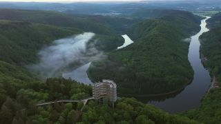 Link to Video | bird's-eye view, Germany, Saarland, aerial shot, Mettlach