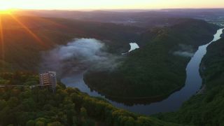 Link to Video | bird's-eye view, Germany, Saarland, aerial shot, Mettlach